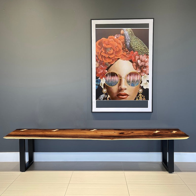 Bench seat or low set console table, hallway table Raintree Wood 1.8 Meter 180cm - Cosy Abode