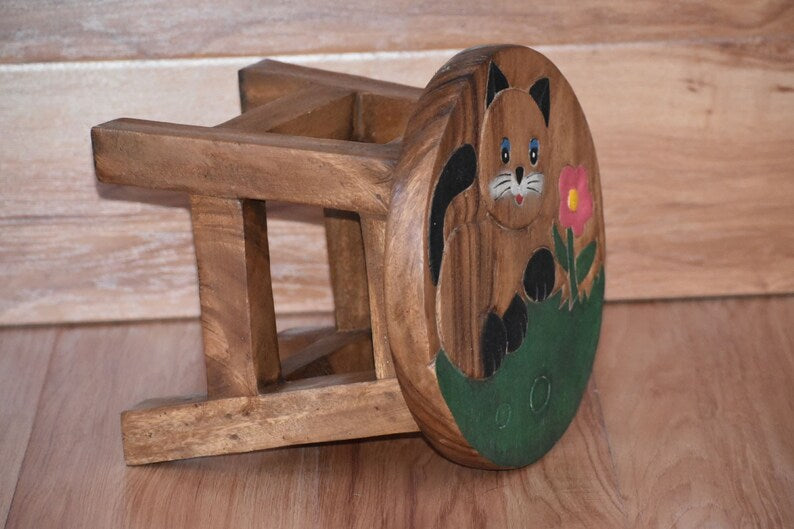 Kids Furniture stool chair cat theme - Cosy Abode