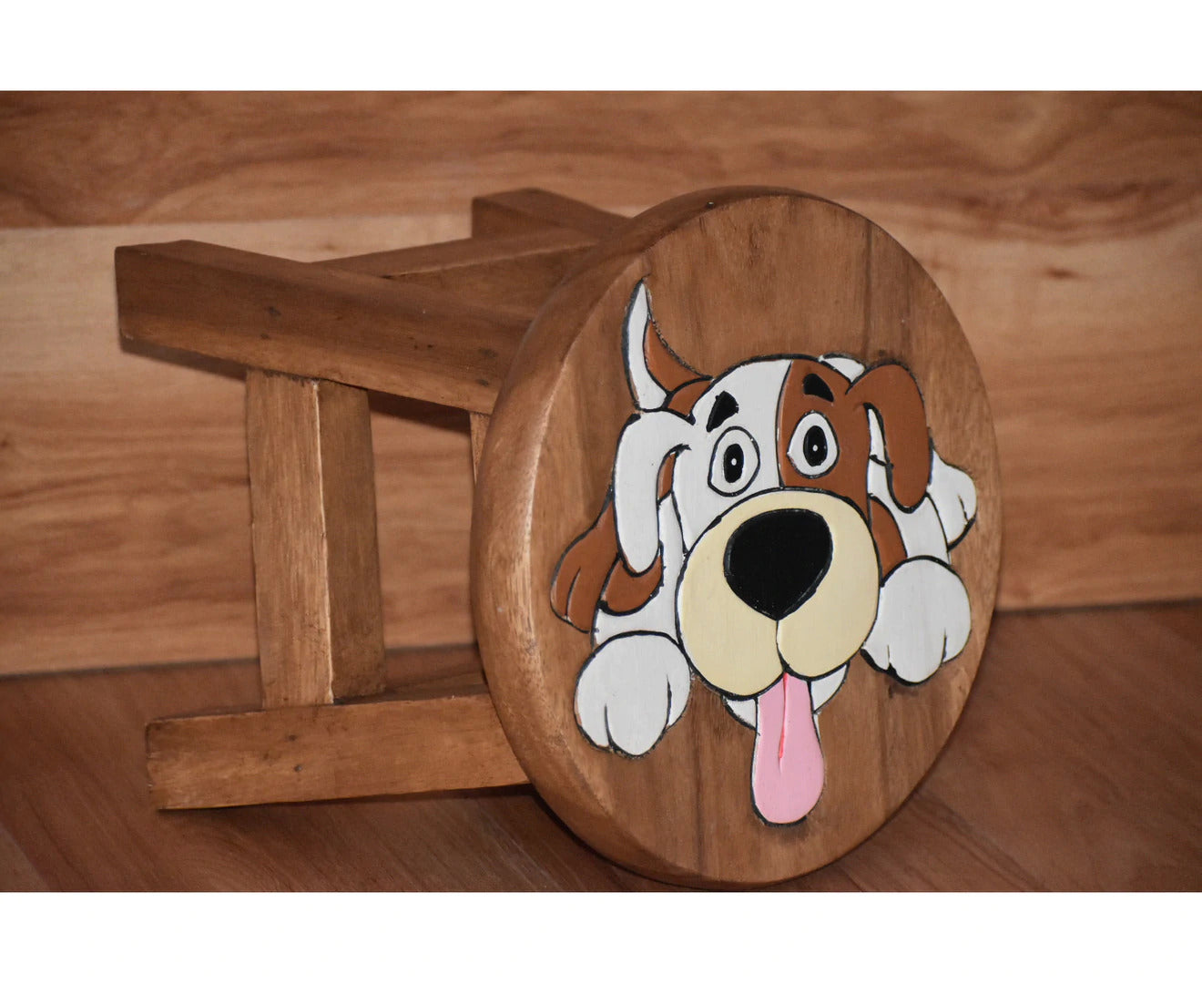 Kids furniture Wooden Stool Puppy Dog Chair Toddlers Step Sitting - Cosy Abode