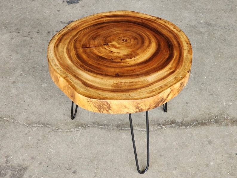 Round Raintree Wood Live Edge Coffee Table - Cosy Abode