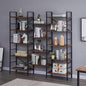 YES4HOMES Industrial Shelf Bookshelf, Vintage Wood and Metal Bookcase Furniture for Home & Office - Cosy Abode