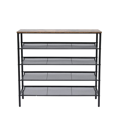 YES4HOMES 5-Tier Large Shoe Rack Shelf Stand Flat & Slant Adjustable Storage Organizer 100 cm - Cosy Abode