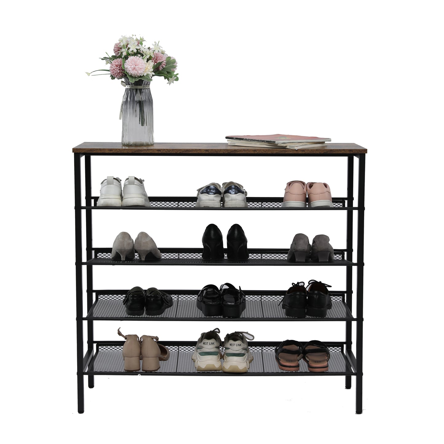 YES4HOMES 5-Tier Medium Shoe Rack Shelf Stand Flat & Slant Adjustable Storage Organizer - Cosy Abode