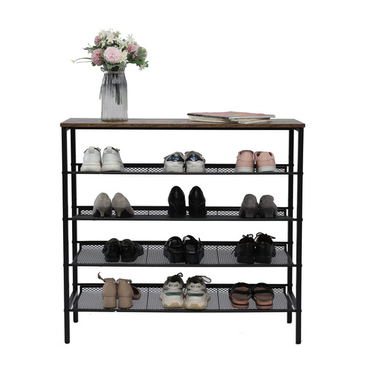 YES4HOMES 5-Tier Medium Shoe Rack Shelf Stand Flat & Slant Adjustable Storage Organizer - Cosy Abode