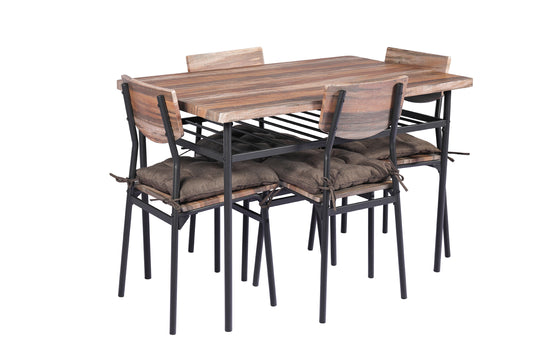 YES4HOMES 5 Piece Kitchen Dining Room Table and Chairs Furniture With Cushion Mat - Cosy Abode