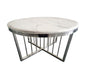 Salina Coffee Table - Marble - 95cm Silver - Cosy Abode
