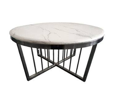Salina Coffee Table - Marble - 95cm Black - Cosy Abode