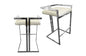 Arya Bar Stool in White with Silver Frame - Cosy Abode