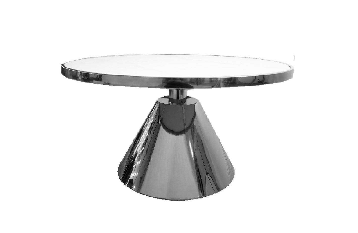 Glam Black 90cm Coffee Table - White Marble - Cosy Abode