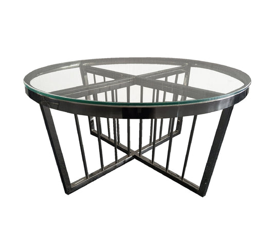 Serena Coffee Table - CLEARTOP - 95cm Black - Cosy Abode