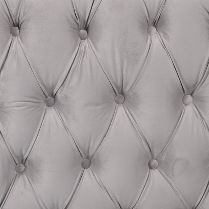 Madeline Range - Light Grey Velvet - Silver Trims - Cosy Abode