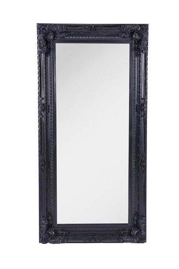 LUX French Provincial Ornate Mirror - Black 200cm x 110cm - Cosy Abode
