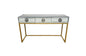 Athens Mirrored Bed Console Table -Gold - Cosy Abode