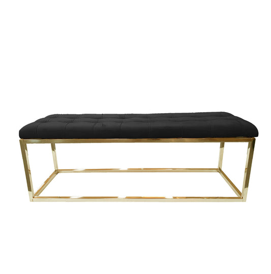 Holly Gold / Black Ottoman - Cosy Abode
