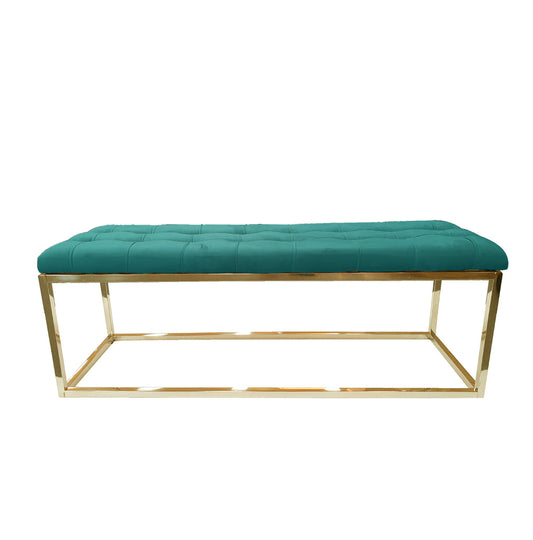Holly Gold / Green Ottoman - Cosy Abode