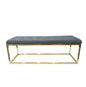 Holly Gold / Grey Ottoman - Cosy Abode