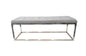 Holly Ottoman Silver Base - light Grey Seat - Cosy Abode