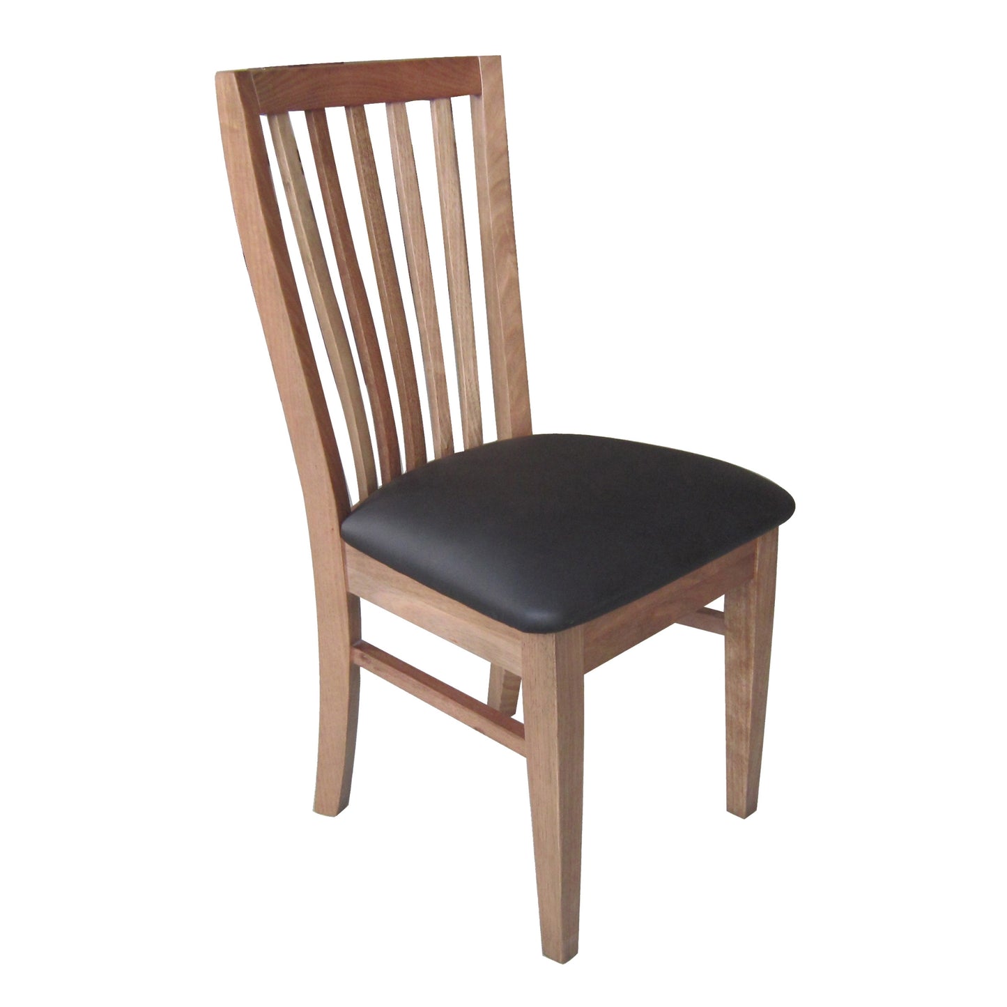 Fairmont 8pc Set Dining Chair PU Leather Seat Slat Back Solid Oak Timber Wood - Cosy Abode