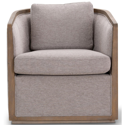 Moonlight Pine Fabric Club Armchair Executive Sofa Tub Chair - Steel - Cosy Abode