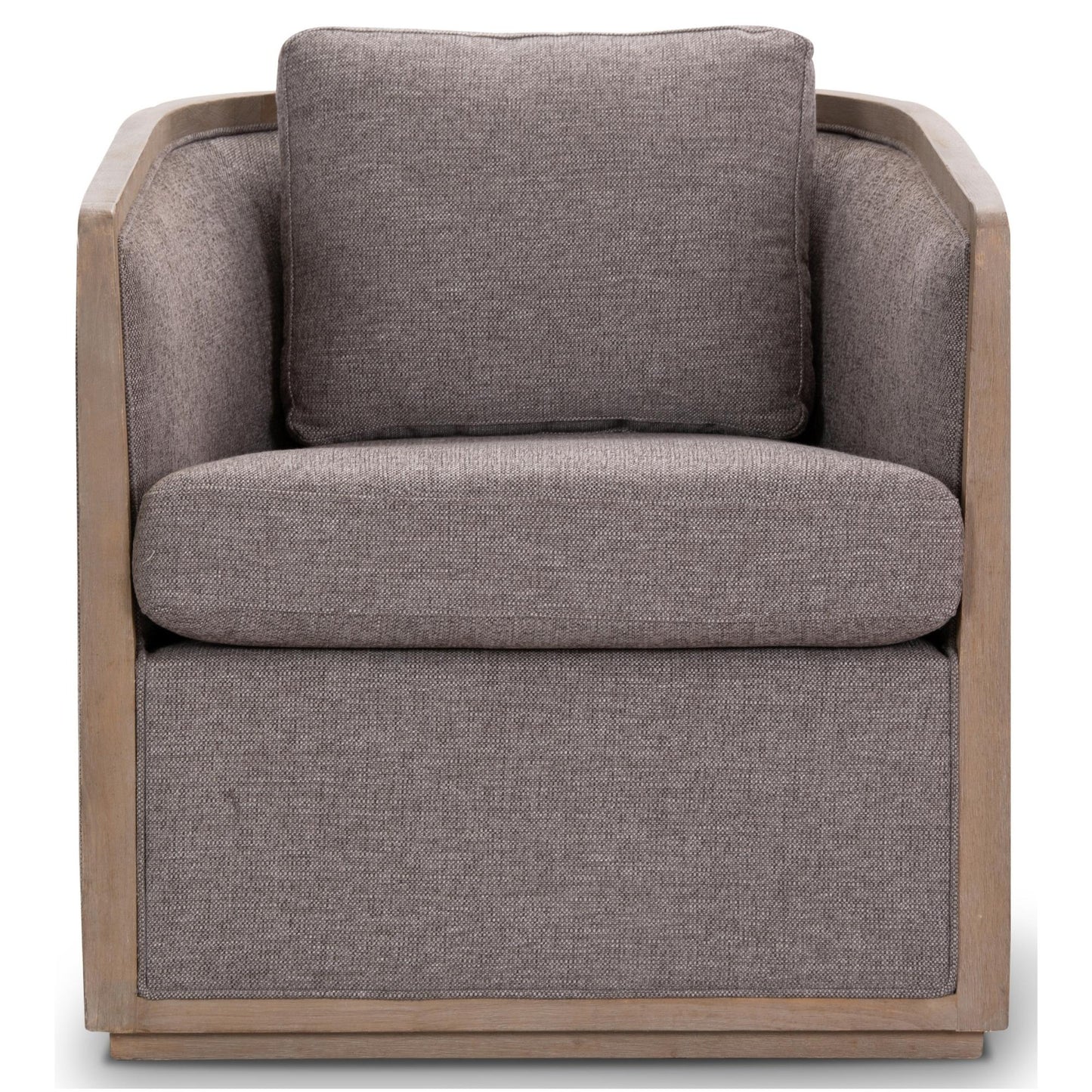 Moonlight Pine Fabric Club Armchair Executive Sofa Tub Chair - Grey - Cosy Abode