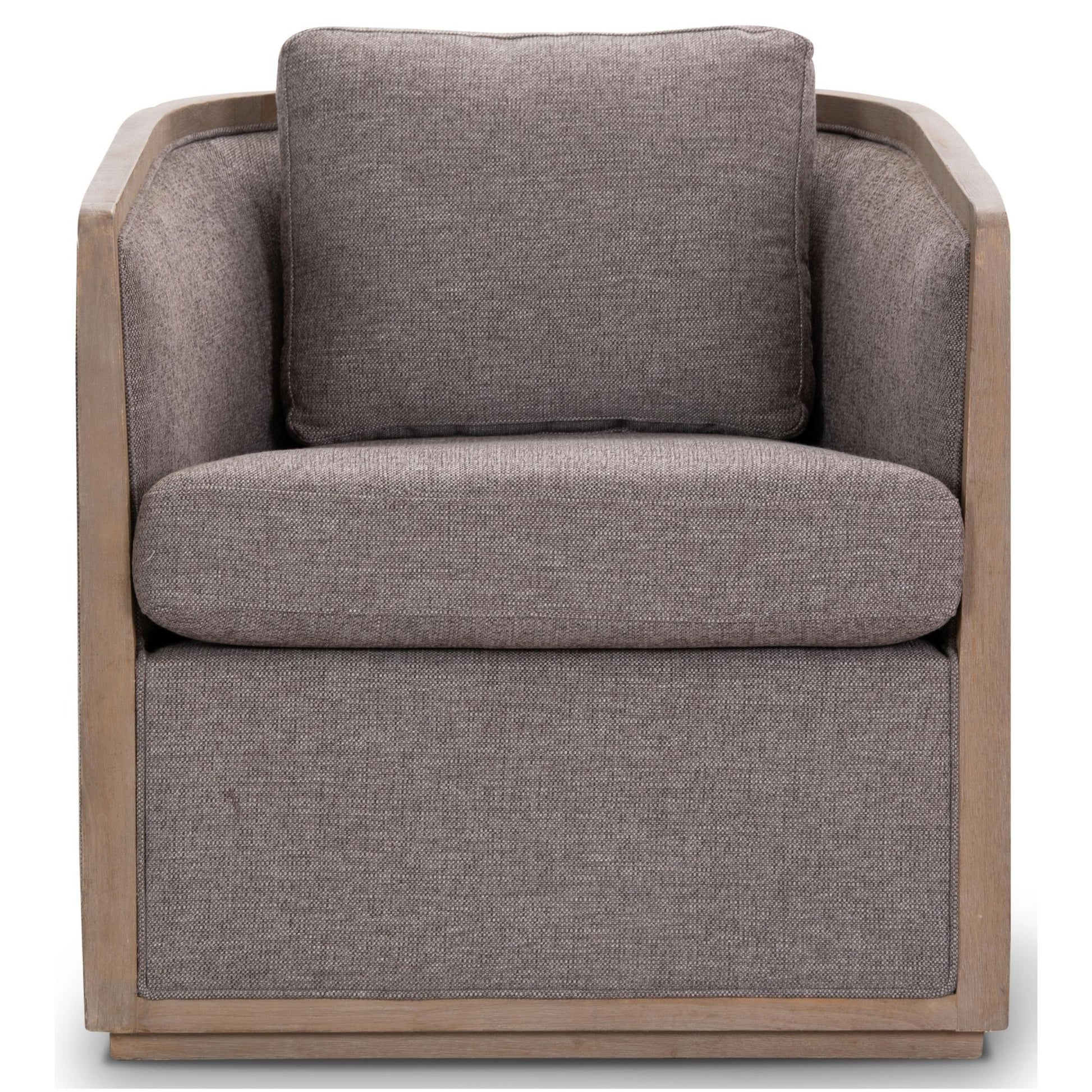 Moonlight Pine Fabric Club Armchair Executive Sofa Tub Chair - Grey - Cosy Abode
