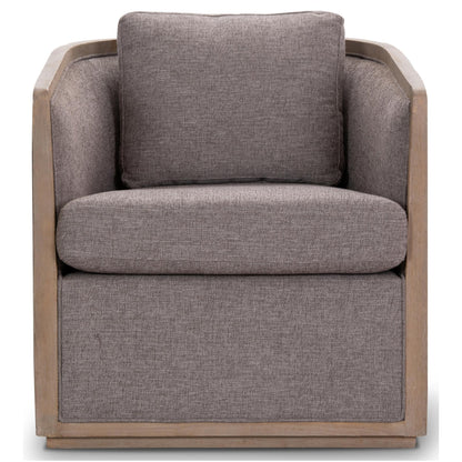 Moonlight Pine Fabric Club Armchair Executive Sofa Tub Chair - Grey - Cosy Abode