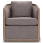 Moonlight Pine Fabric Club Armchair Executive Sofa Tub Chair - Grey - Cosy Abode