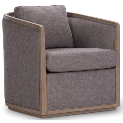 Moonlight Pine Fabric Club Armchair Executive Sofa Tub Chair - Grey - Cosy Abode