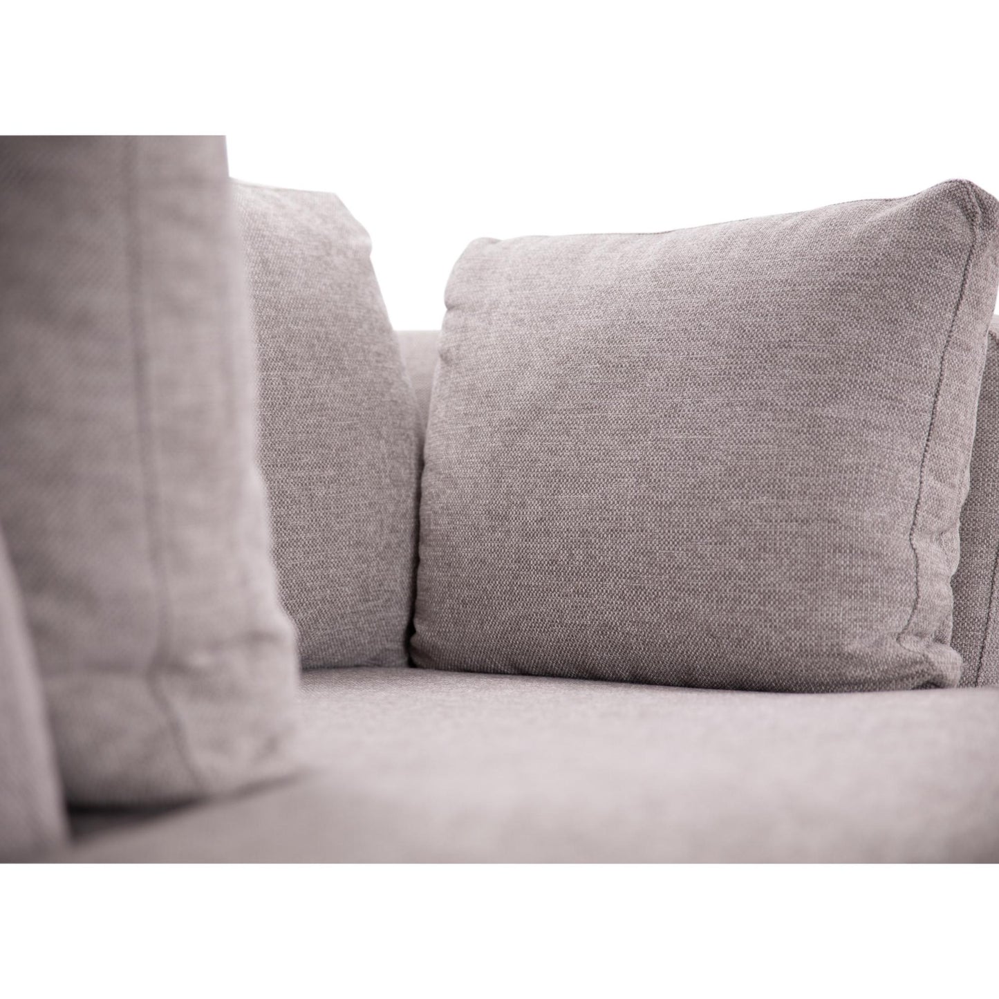 Sunshine Single Sofa Love Chair Fabric Swivel Armchair Ottoman Set - Steel - Cosy Abode