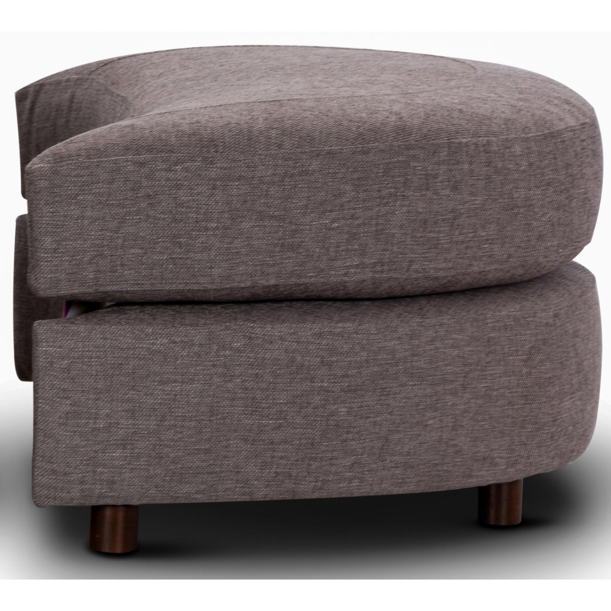 Sunshine Fabric Swivel Ottoman Foot Stool for Single Sofa Chair - Grey - Cosy Abode