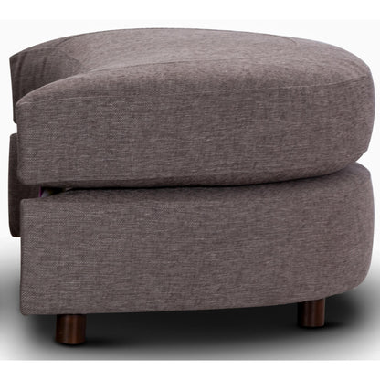 Sunshine Fabric Swivel Ottoman Foot Stool for Single Sofa Chair - Grey - Cosy Abode