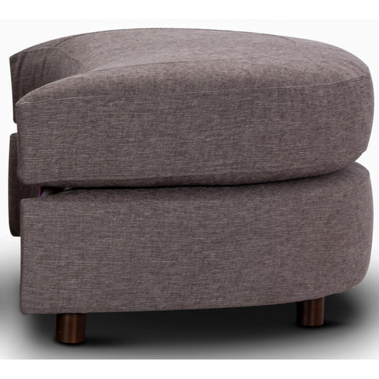 Sunshine Fabric Swivel Ottoman Foot Stool for Single Sofa Chair - Grey - Cosy Abode