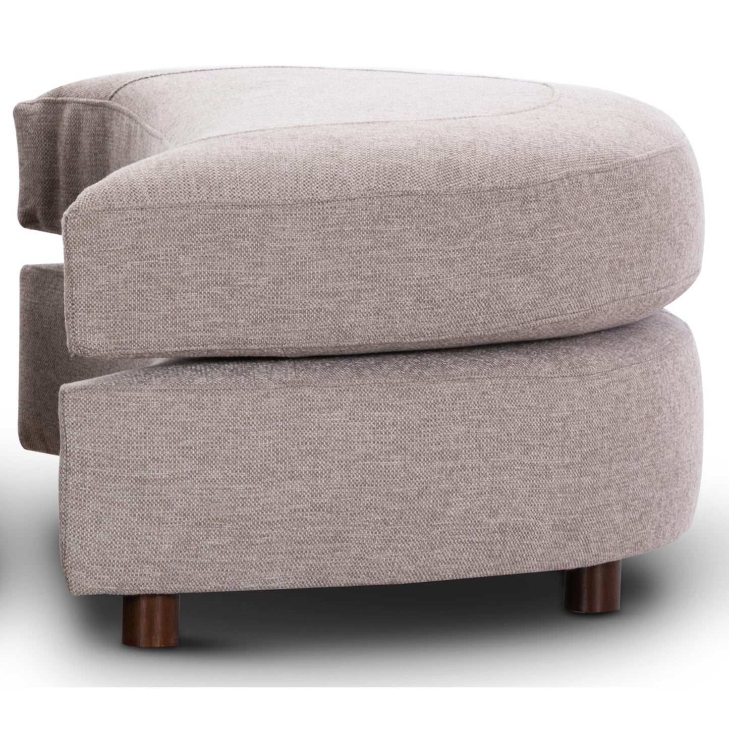 Sunshine Single Sofa Chair Fabric Swivel Ottoman - Steel - Cosy Abode