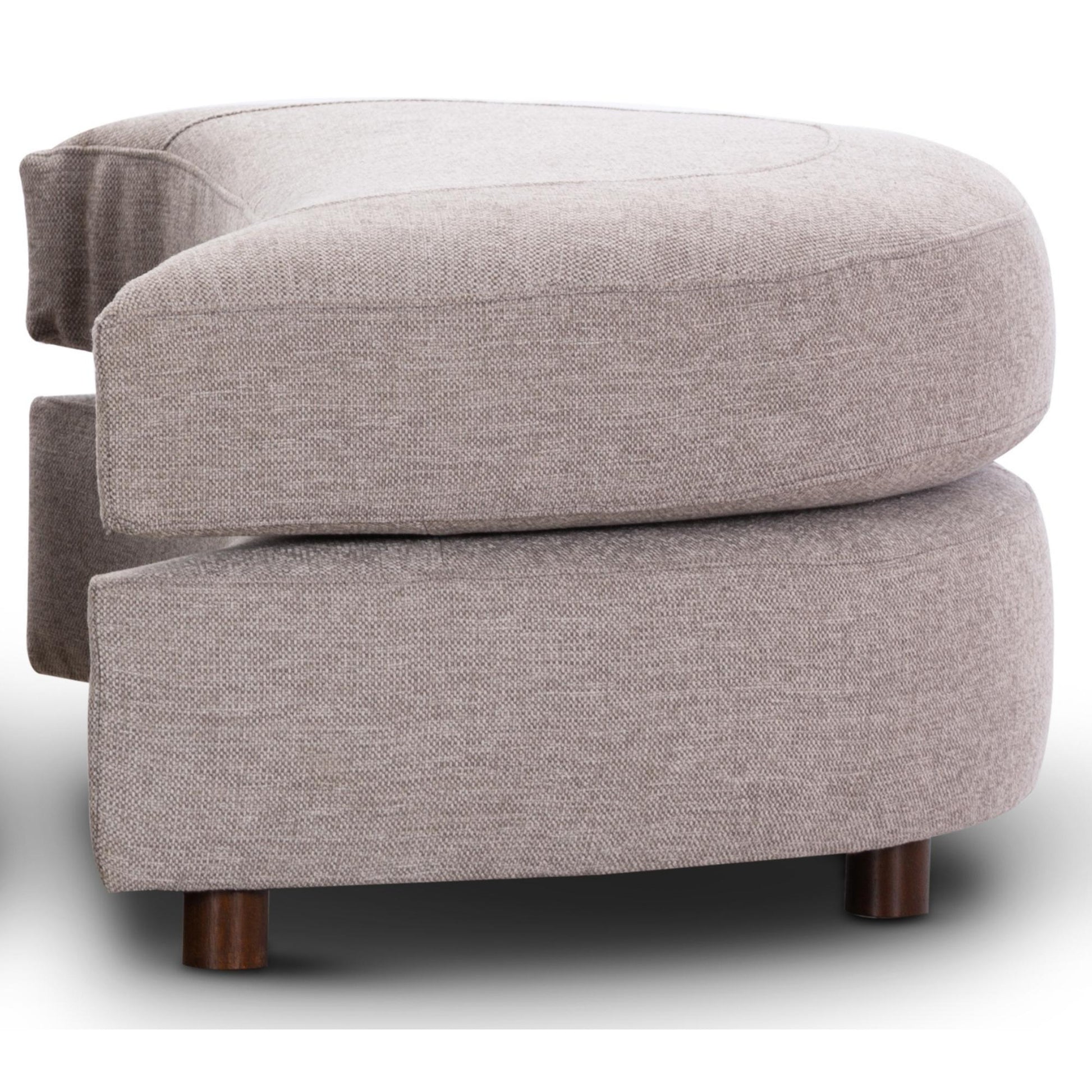 Sunshine Single Sofa Chair Fabric Swivel Ottoman - Steel - Cosy Abode