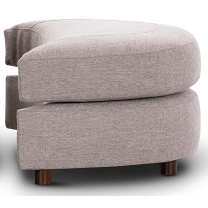 Sunshine Single Sofa Chair Fabric Swivel Ottoman - Steel - Cosy Abode