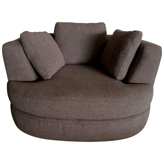Sunshine Single Sofa Love Chair Fabric Swivel Armchair - Grey - Cosy Abode