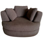 Sunshine Single Sofa Love Chair Fabric Swivel Armchair - Grey - Cosy Abode