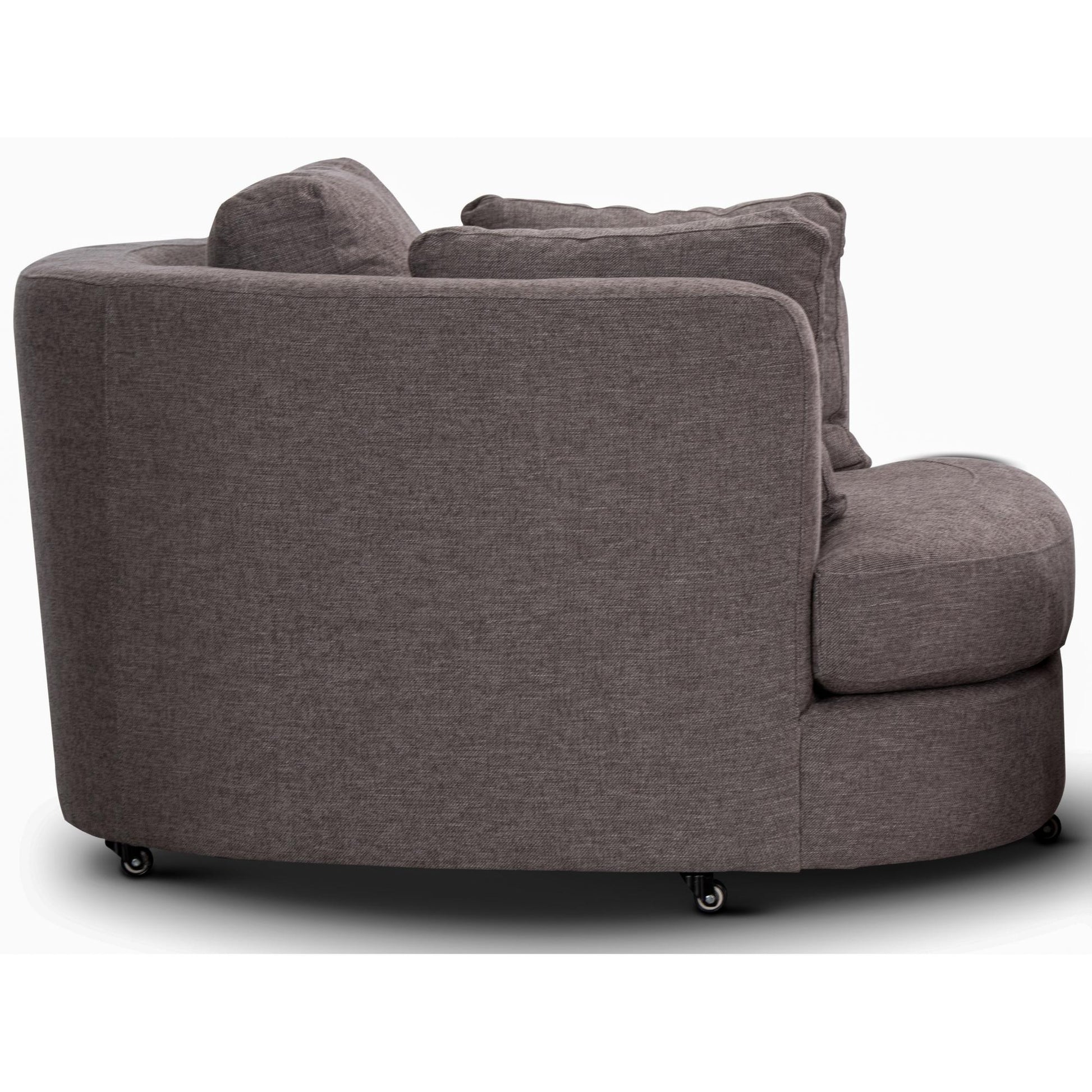 Sunshine Single Sofa Love Chair Fabric Swivel Armchair - Grey - Cosy Abode