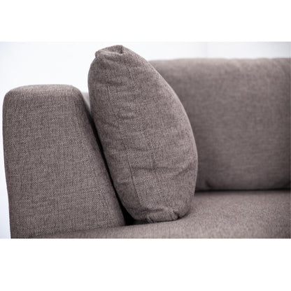 Sunshine Single Sofa Love Chair Fabric Swivel Armchair - Grey - Cosy Abode