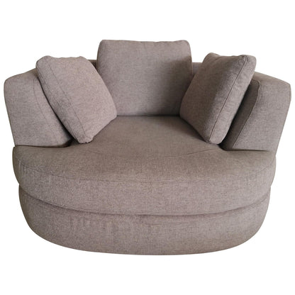 Sunshine Single Sofa Love Chair Fabric Swivel Armchair - Steel - Cosy Abode