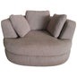 Sunshine Single Sofa Love Chair Fabric Swivel Armchair - Steel - Cosy Abode