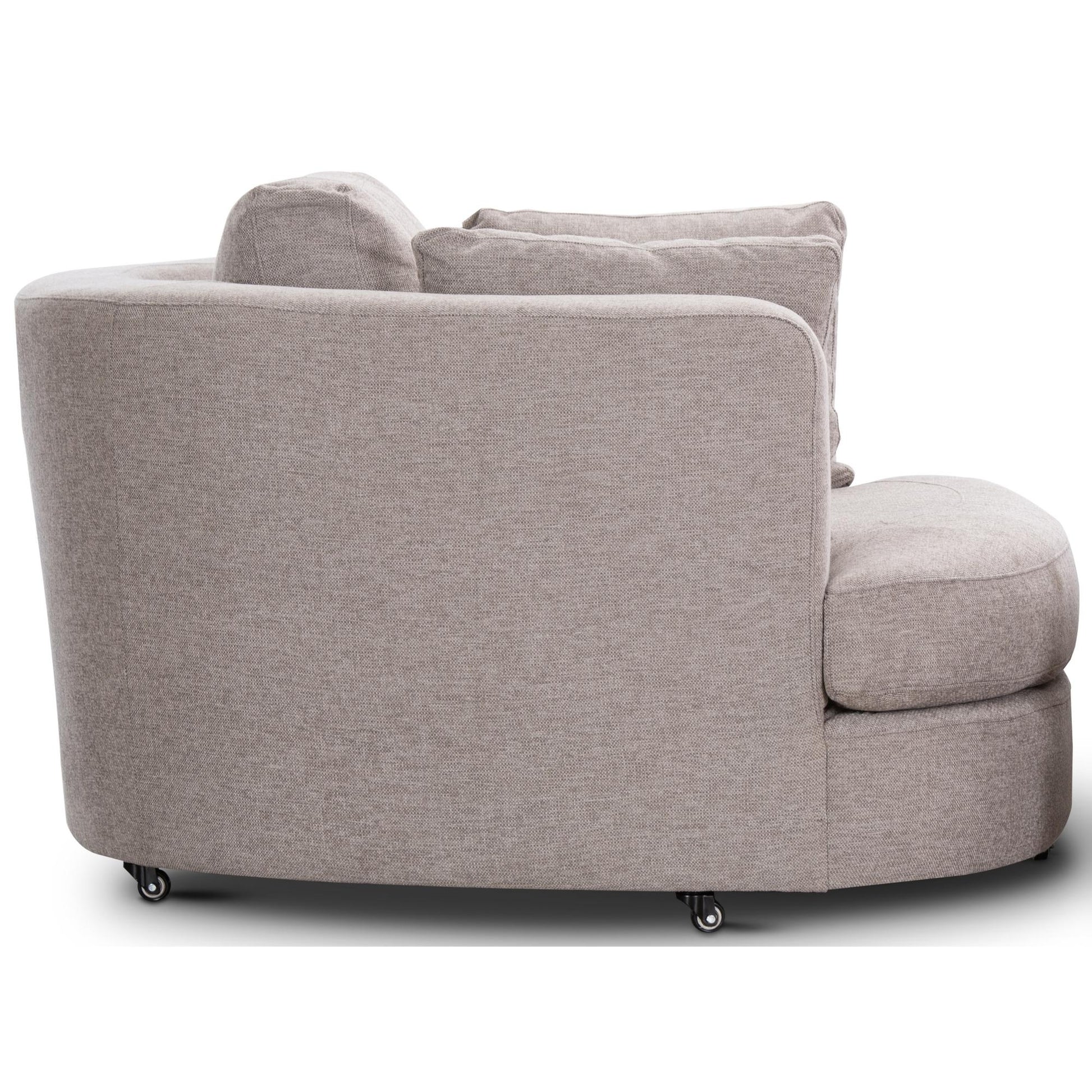 Sunshine Single Sofa Love Chair Fabric Swivel Armchair - Steel - Cosy Abode