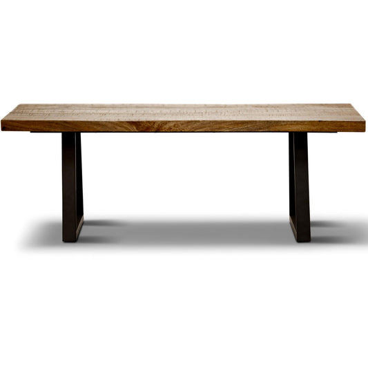 Begonia Coffee Table 130cm Live Edge Solid Mango Wood Unique Furniture - Natural - Cosy Abode