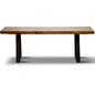 Begonia Coffee Table 130cm Live Edge Solid Mango Wood Unique Furniture - Natural - Cosy Abode