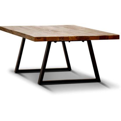 Begonia Coffee Table 130cm Live Edge Solid Mango Wood Unique Furniture - Natural - Cosy Abode
