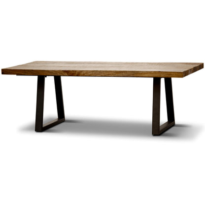 Begonia Coffee Table 130cm Live Edge Solid Mango Wood Unique Furniture - Natural - Cosy Abode