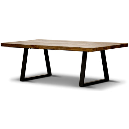 Begonia Coffee Table 130cm Live Edge Solid Mango Wood Unique Furniture - Natural - Cosy Abode