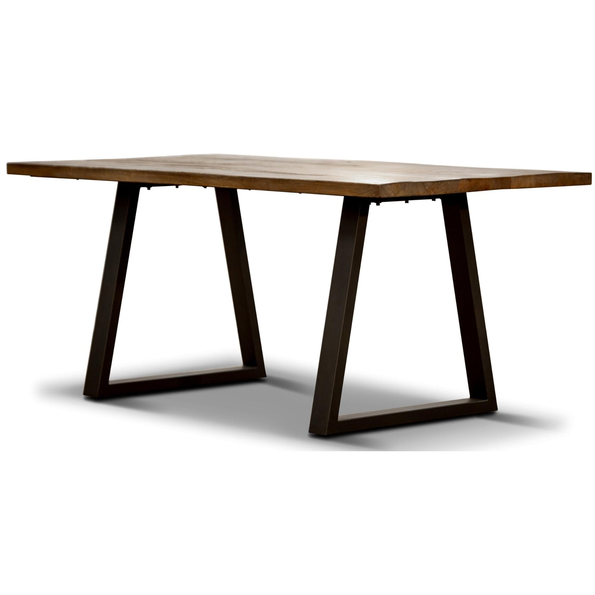 Begonia 7pc Dining Set 180cm Live Edge Table 6 Charcoal Fabric Chair Mango Wood - Cosy Abode