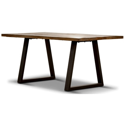 Begonia 7pc Dining Set 180cm Live Edge Table 6 Charcoal Fabric Chair Mango Wood - Cosy Abode