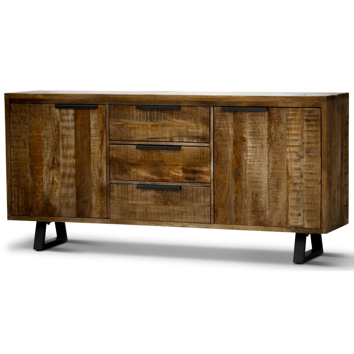 Begonia Buffet Sideboard Table 170cm 2 Door 3 Drawer Mango Wood Unique Furniture - Cosy Abode